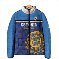 Custom Football 2026 Estonia Padded Jacket Sinisargid Come On