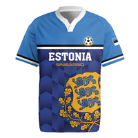 Custom Football 2026 Estonia Rugby Jersey Sinisargid Come On