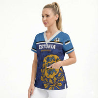 Custom Football 2026 Estonia Scrub Top Sinisargid Come On