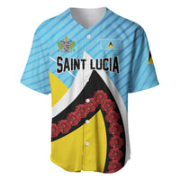 Personalised Saint Lucia Baseball Jersey Pearl of the Caribbean