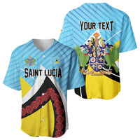 Personalised Saint Lucia Baseball Jersey Pearl of the Caribbean