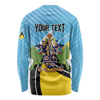 Personalised Saint Lucia Long Sleeve Shirt Pearl of the Caribbean