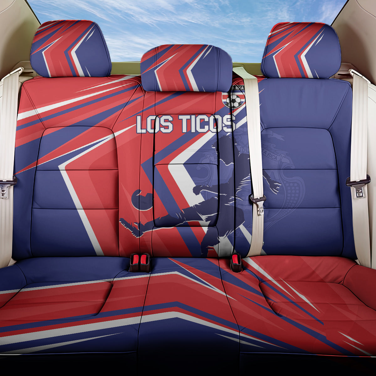 Costa Rica 2024 Soccer Back Car Seat Cover Come On Los Ticos