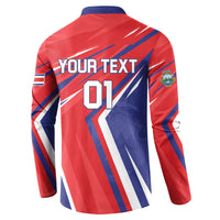 Personalized Costa Rica 2024 Soccer Button Sweatshirt Come On Los Ticos - Wonder Print Shop