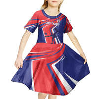 Personalized Costa Rica 2024 Soccer Kid Short Sleeve Dress Come On Los Ticos - Wonder Print Shop