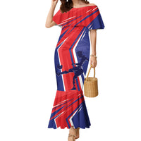 Personalized Costa Rica 2024 Soccer Mermaid Dress Come On Los Ticos - Wonder Print Shop