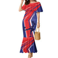 Personalized Costa Rica 2024 Soccer Mermaid Dress Come On Los Ticos - Wonder Print Shop