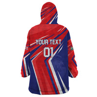 Personalized Costa Rica 2024 Soccer Wearable Blanket Hoodie Come On Los Ticos - Wonder Print Shop