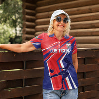 Personalized Costa Rica 2024 Soccer Women Polo Shirt Come On Los Ticos - Wonder Print Shop