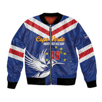 Cape Verde Independence Day Bomber Jacket Gerbera Daisy Pattern - Wonder Print Shop