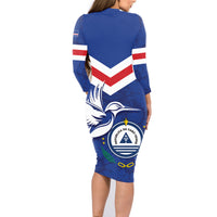 Cape Verde Independence Day Family Matching Long Sleeve Bodycon Dress and Hawaiian Shirt Gerbera Daisy Pattern - Wonder Print Shop