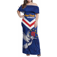 Cape Verde Independence Day Family Matching Off Shoulder Maxi Dress and Hawaiian Shirt Gerbera Daisy Pattern - Wonder Print Shop