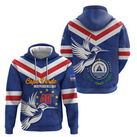 Cape Verde Independence Day Hoodie Gerbera Daisy Pattern - Wonder Print Shop