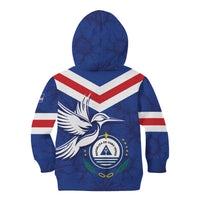 Cape Verde Independence Day Kid Hoodie Gerbera Daisy Pattern - Wonder Print Shop
