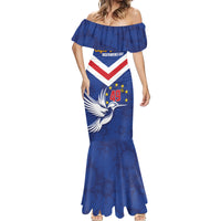 Cape Verde Independence Day Mermaid Dress Gerbera Daisy Pattern - Wonder Print Shop