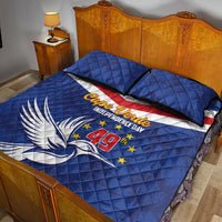 Cape Verde Independence Day Quilt Bed Set Gerbera Daisy Pattern - Wonder Print Shop