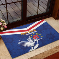 Cape Verde Independence Day Rubber Doormat Gerbera Daisy Pattern - Wonder Print Shop