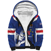 Cape Verde Independence Day Sherpa Hoodie Gerbera Daisy Pattern - Wonder Print Shop