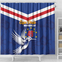 Cape Verde Independence Day Shower Curtain Gerbera Daisy Pattern
