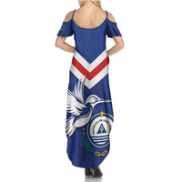 Cape Verde Independence Day Summer Maxi Dress Gerbera Daisy Pattern - Wonder Print Shop