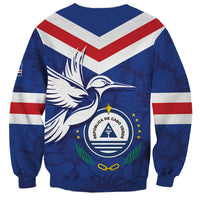 Cape Verde Independence Day Sweatshirt Gerbera Daisy Pattern - Wonder Print Shop