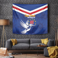 Cape Verde Independence Day Tapestry Gerbera Daisy Pattern - Wonder Print Shop