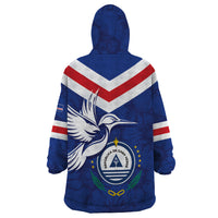 Cape Verde Independence Day Wearable Blanket Hoodie Gerbera Daisy Pattern - Wonder Print Shop