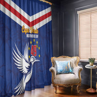 Cape Verde Independence Day Window Curtain Gerbera Daisy Pattern - Wonder Print Shop