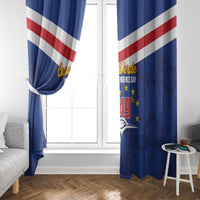 Cape Verde Independence Day Window Curtain Gerbera Daisy Pattern - Wonder Print Shop