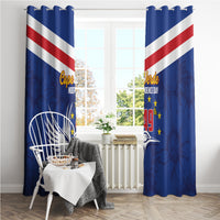 Cape Verde Independence Day Window Curtain Gerbera Daisy Pattern - Wonder Print Shop