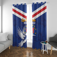 Cape Verde Independence Day Window Curtain Gerbera Daisy Pattern - Wonder Print Shop