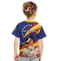 Venezuela Independence Day Kid T Shirt Venezuelan Troupial Cattleya Mossiae - Wonder Print Shop