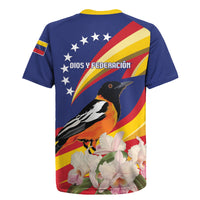 Venezuela Independence Day Rugby Jersey Venezuelan Troupial Cattleya Mossiae - Wonder Print Shop