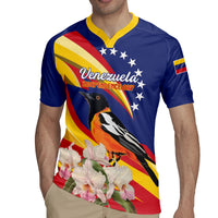 Venezuela Independence Day Rugby Jersey Venezuelan Troupial Cattleya Mossiae - Wonder Print Shop