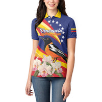 Venezuela Independence Day Women Polo Shirt Venezuelan Troupial Cattleya Mossiae - Wonder Print Shop