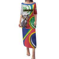 Comoros Independence Day Family Matching Puletasi and Hawaiian Shirt 1975 Komori Mongoose Lemur African Pattern - Wonder Print Shop