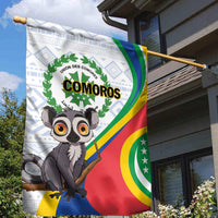 Comoros Independence Day Garden Flag 1975 Komori Mongoose Lemur African Pattern - Wonder Print Shop