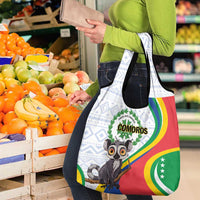 Comoros Independence Day Grocery Bag 1975 Komori Mongoose Lemur African Pattern