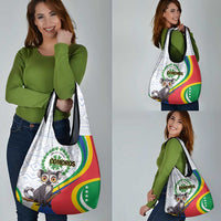 Comoros Independence Day Grocery Bag 1975 Komori Mongoose Lemur African Pattern