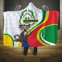 Comoros Independence Day Hooded Blanket 1975 Komori Mongoose Lemur African Pattern