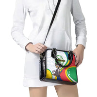 Comoros Independence Day Shoulder Handbag 1975 Komori Mongoose Lemur African Pattern