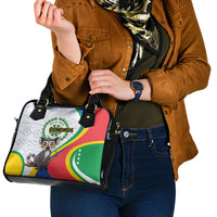 Comoros Independence Day Shoulder Handbag 1975 Komori Mongoose Lemur African Pattern