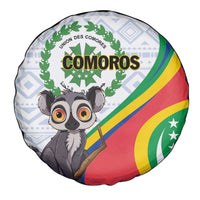 Comoros Independence Day Spare Tire Cover 1975 Komori Mongoose Lemur African Pattern - Wonder Print Shop