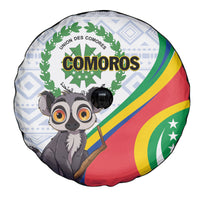 Comoros Independence Day Spare Tire Cover 1975 Komori Mongoose Lemur African Pattern - Wonder Print Shop