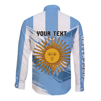 Custom Argentina Long Sleeve Button Shirt La Argentina Sol De Mayo Sport Style - Wonder Print Shop