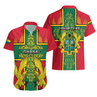 Custom Ghana Hawaiian Shirt Ghana Cross Of Saint George With Tawny Eagles - Wonder Print Shop