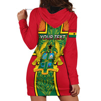 Custom Ghana Hoodie Dress Ghana Cross Of Saint George With Tawny Eagles - Wonder Print Shop