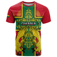 Custom Ghana T Shirt Ghana Cross Of Saint George With Tawny Eagles - Wonder Print Shop