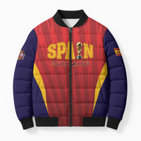 Custom Spain 2026 World Football Bomber Puffer Jacket Vamos La Roja