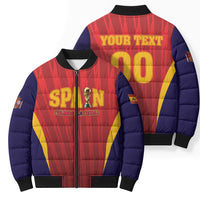 Custom Spain 2026 World Football Bomber Puffer Jacket Vamos La Roja